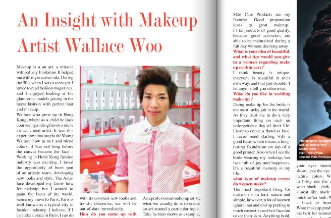 Wallace Woo Make up artist with Charmel Paris